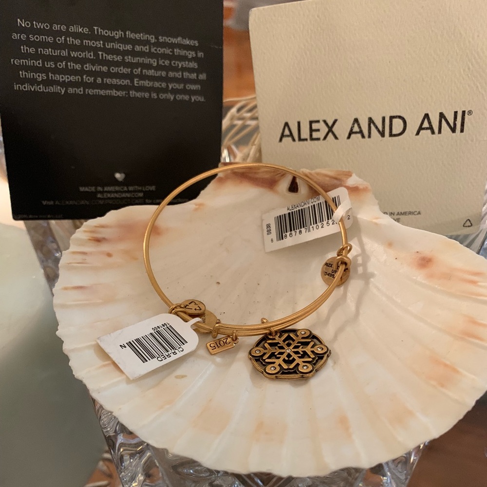 Alex and Ani Bracelet with Snowflake Charm